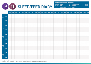 Sleep / Feed Diary sheet